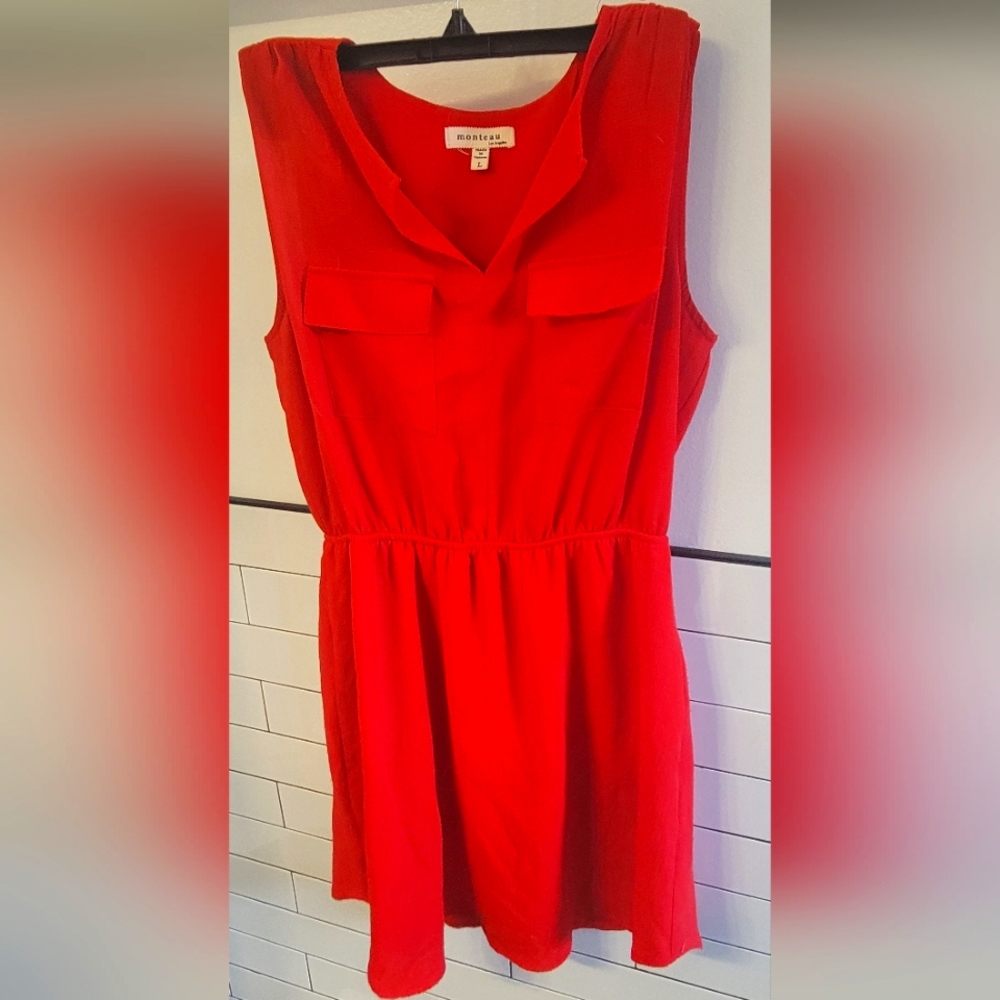 Monteau Dress - Casual - Red/Orange